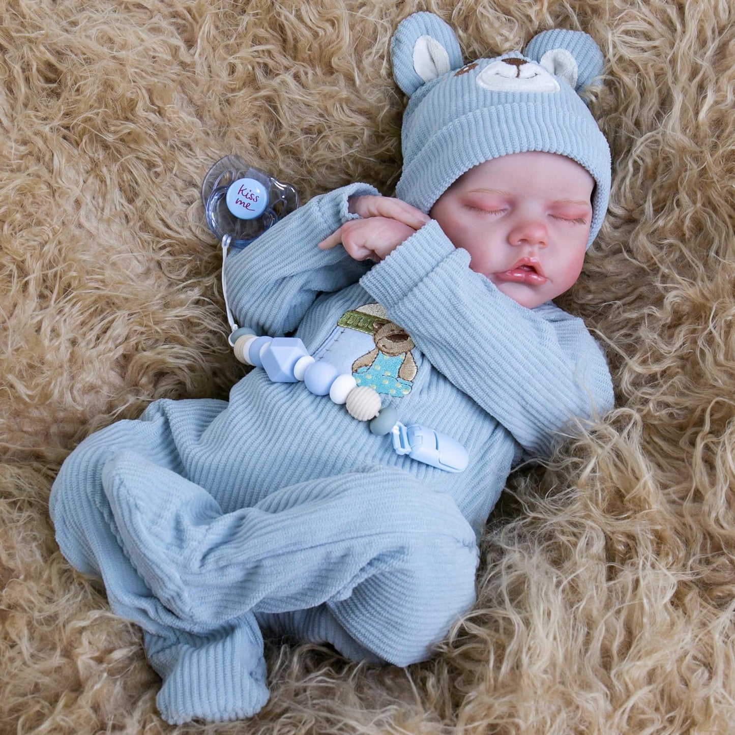 Aori Lifelike Reborn Baby Dolls 18 Inch Realistic Baby Doll Real Life Newborn Boy Doll Coming With Feeding Set & Gift Box