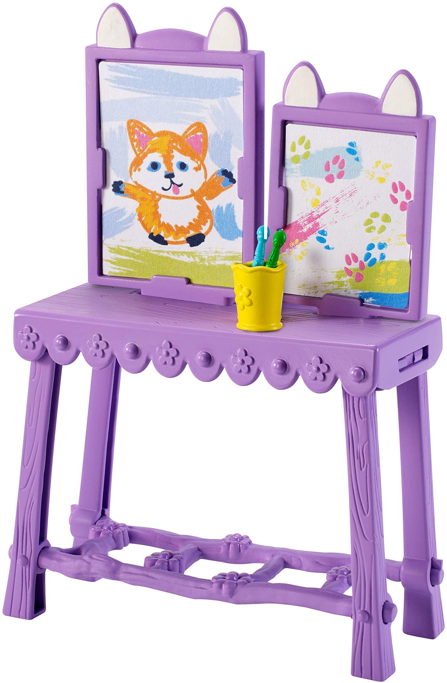 Enchantimals Art Studio Playset with Felicity Fox Doll and Flick Fox, 6-inch Small Doll, with Easel, Stool and Smaller Art and P