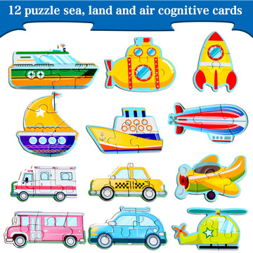 Magnetic Puzzles For Kids Ages 1-3, Travel Toddler Puzzles Ages 2-4 Year, Space Car Activities Toy For Boys & Girls 3-5 Yo - Lea