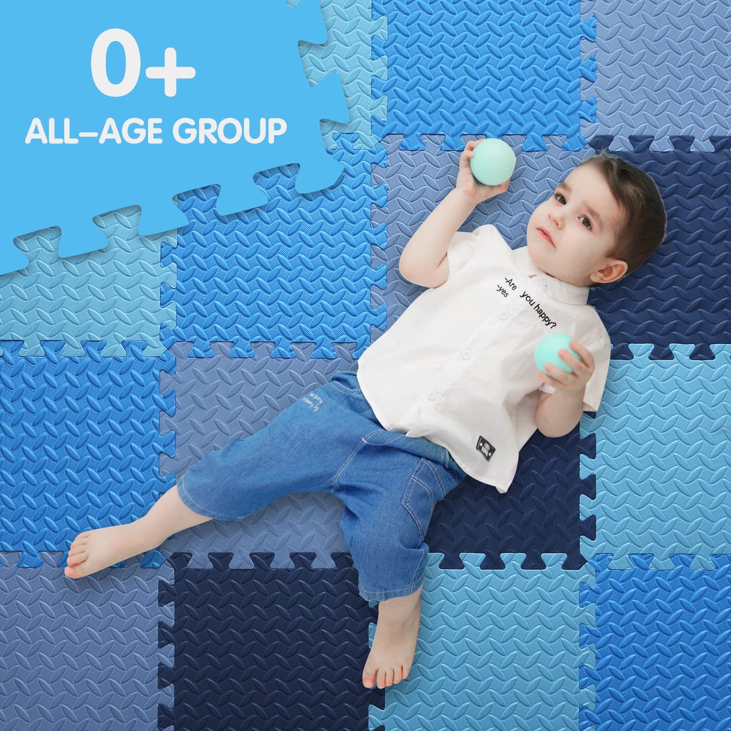 Tamiplay 16 Tiles Foam Play Mat For Baby, Soft & Safe Eva Foam Mats For Floor, Square Baby Play Mat, Kids Foam Puzzle Floor Mat,