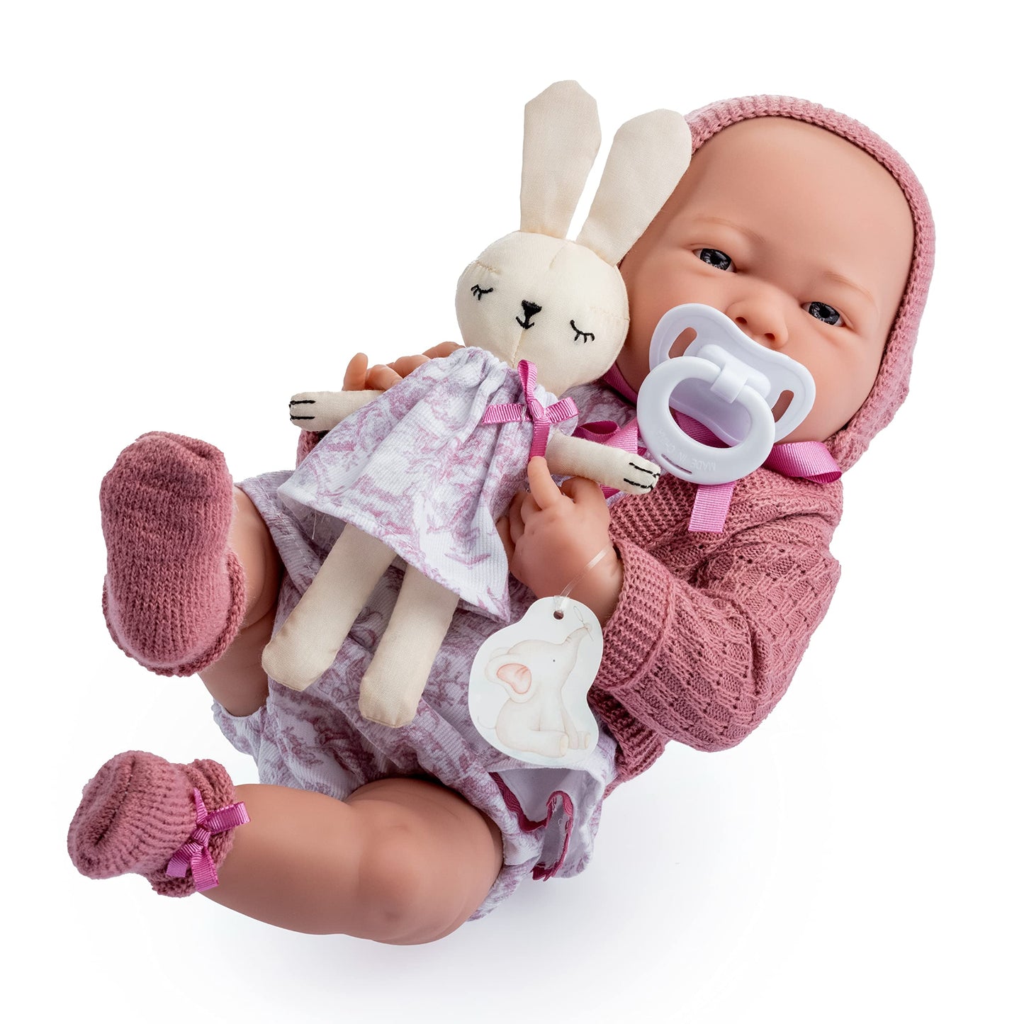 Jc Toys La Newborn Royal Collection | Anatomically Correct Real Girl Baby Doll | 15' All-Vinyl Baby Doll | Designed By Berenguer Made In Spain | Ages 2+ | Pink Gift Set