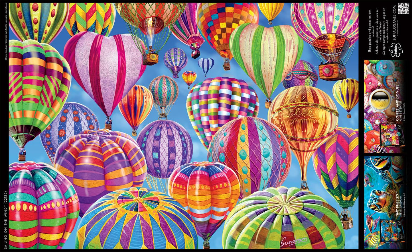 Buffalo Games - Steve Sundram - Sailing On The Wind - 300 Piece Jigsaw Puzzle For Adults Challenging Puzzle Perfect For Game Nights - Finished Size Is 21.25 X 15.00