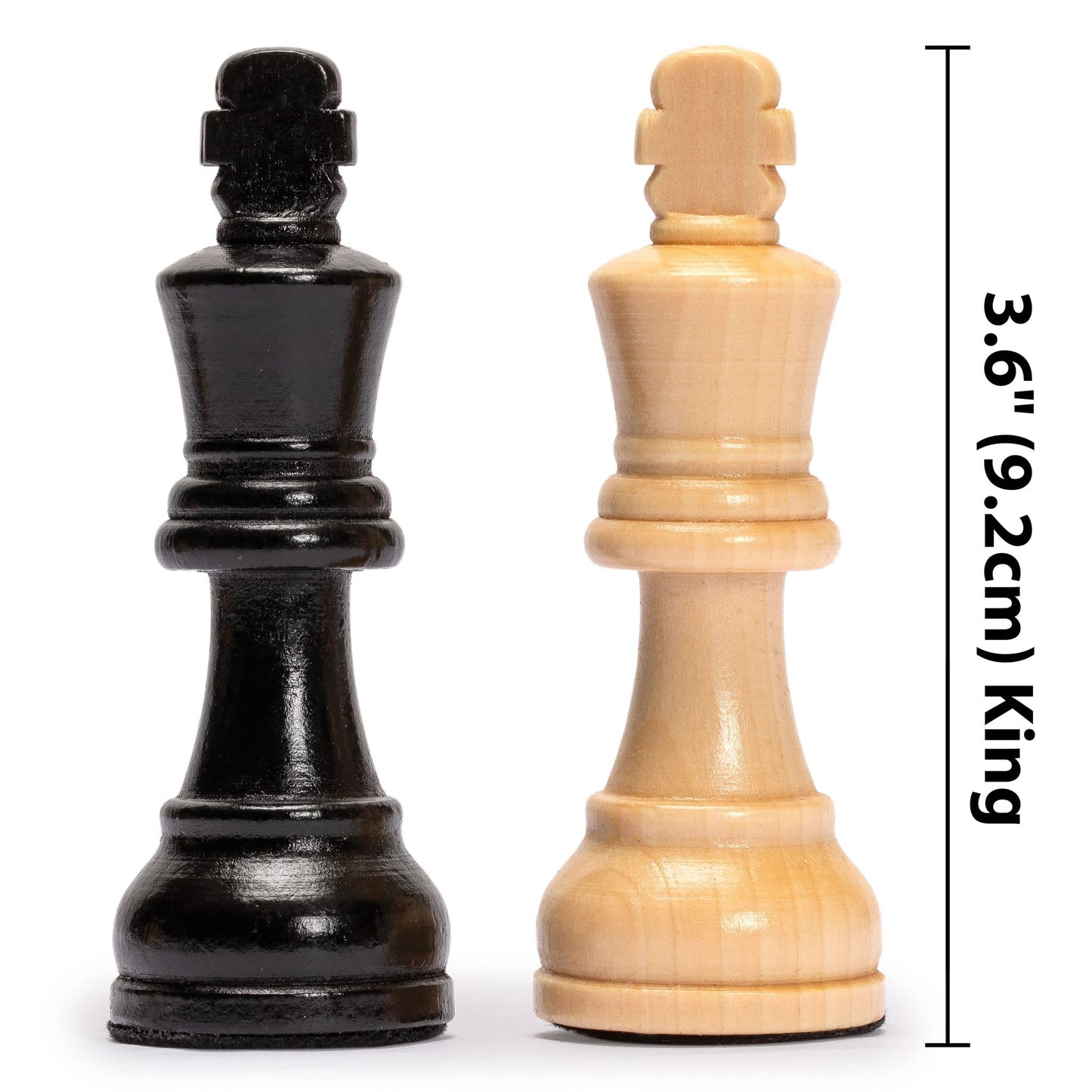 Husaria Staunton Tournament No. 5 Chessmen With 2 Extra Queens And Wooden Box, 3.6-Inch Kings