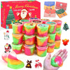 25 Pack Christmas Slime Party Favors For Kids, Galaxy Slime Bulk Diy Stress Relief Putty Toy With A Beautiful Card And Fun Slime