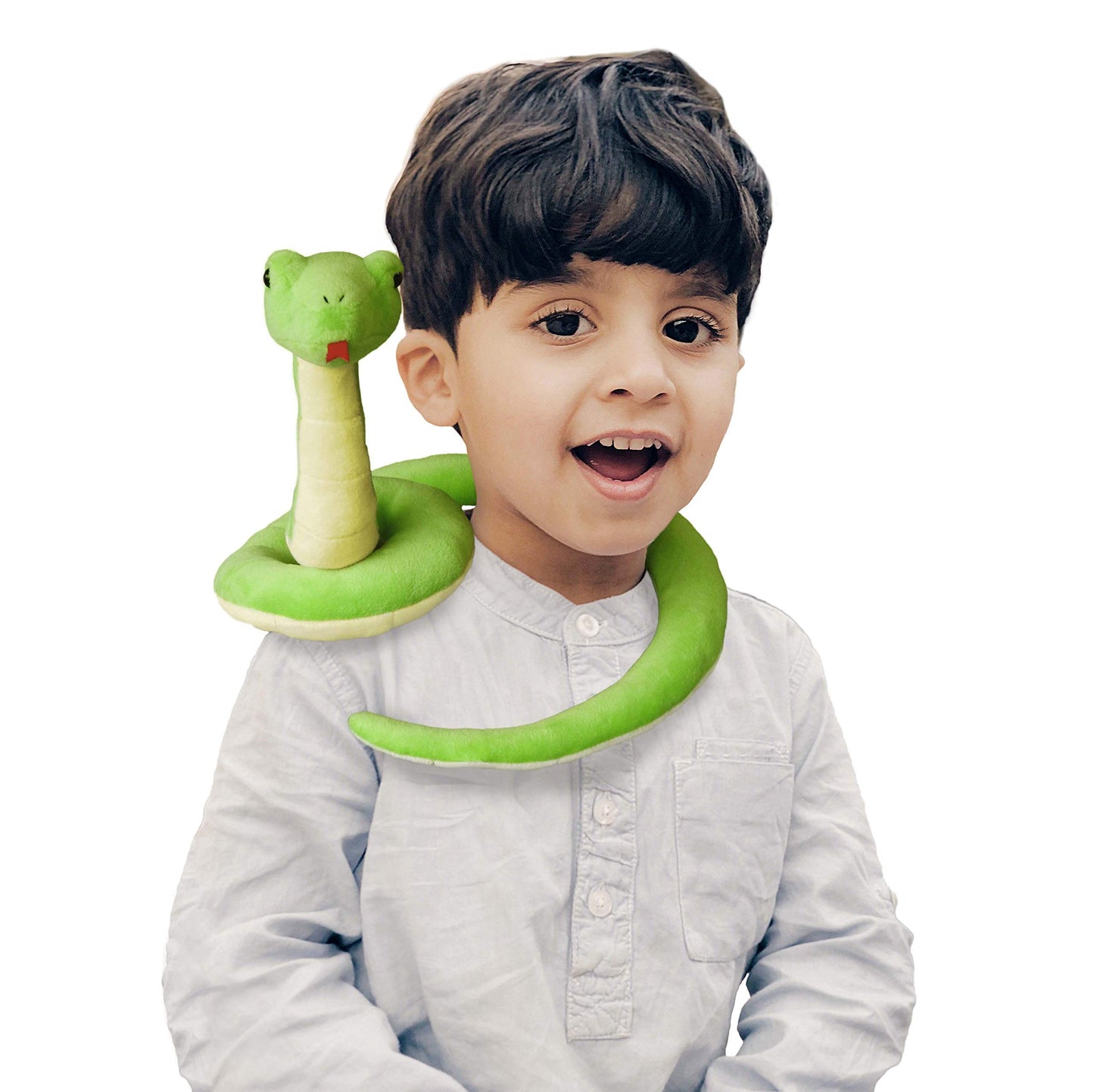Ice King Bear Lifelike Green Snake Stuffed Animal - Plush Toy (Standing)