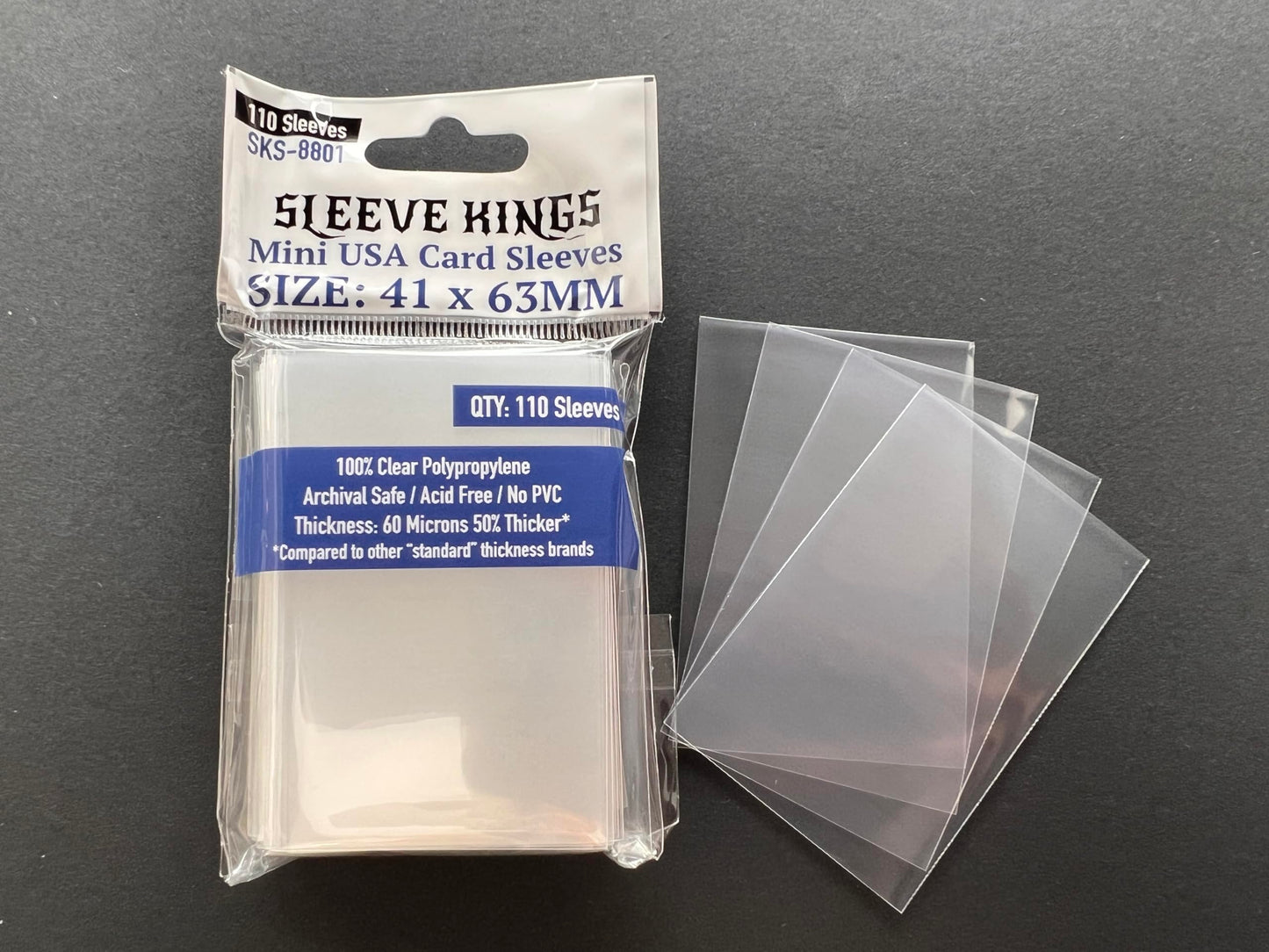 Sleeve Kings Mini Usa Card Sleeves 41 X 63 Mm (10X110 Pack, 1100 Sleeves)