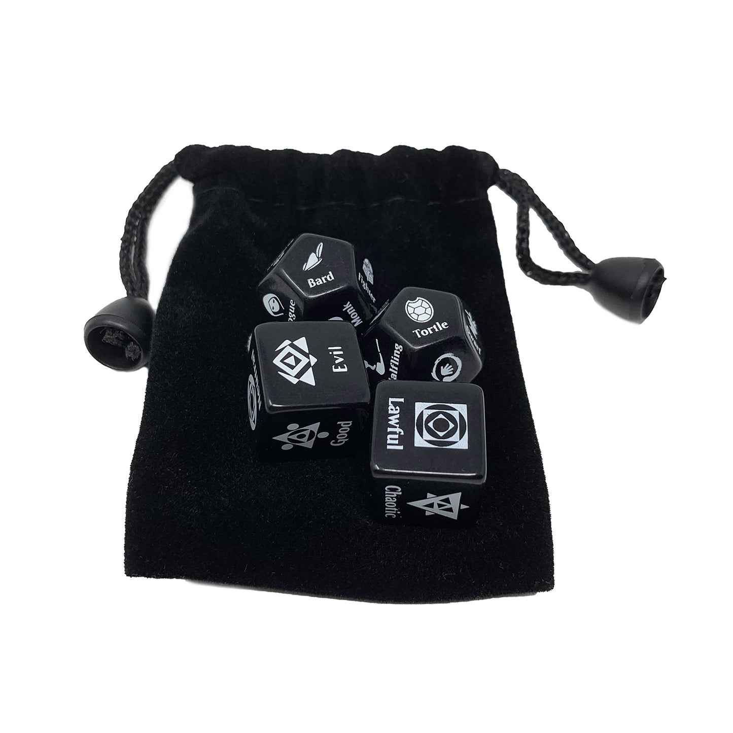 Citadel Black Character Randomizer Dice Set - Resin, Standard Size, Black - Ideal for Dungeons & Dragons 5th Edition and Tabletop RPGs
