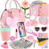 Play Purse For Little Girls Toddler, Little Girls Purse With Pretend Makeup, Girl Toys Princess Toy Pretend Play With Handbag, K