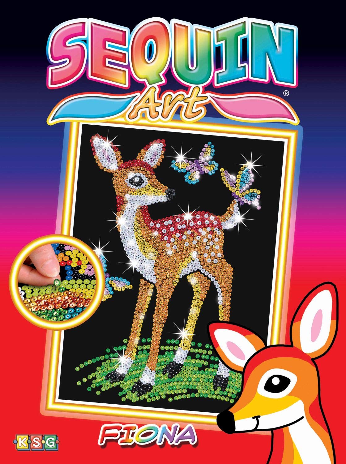Sequin Art Red, Fawn, Sparkling Arts And Crafts Picture Kit, Creative Crafts