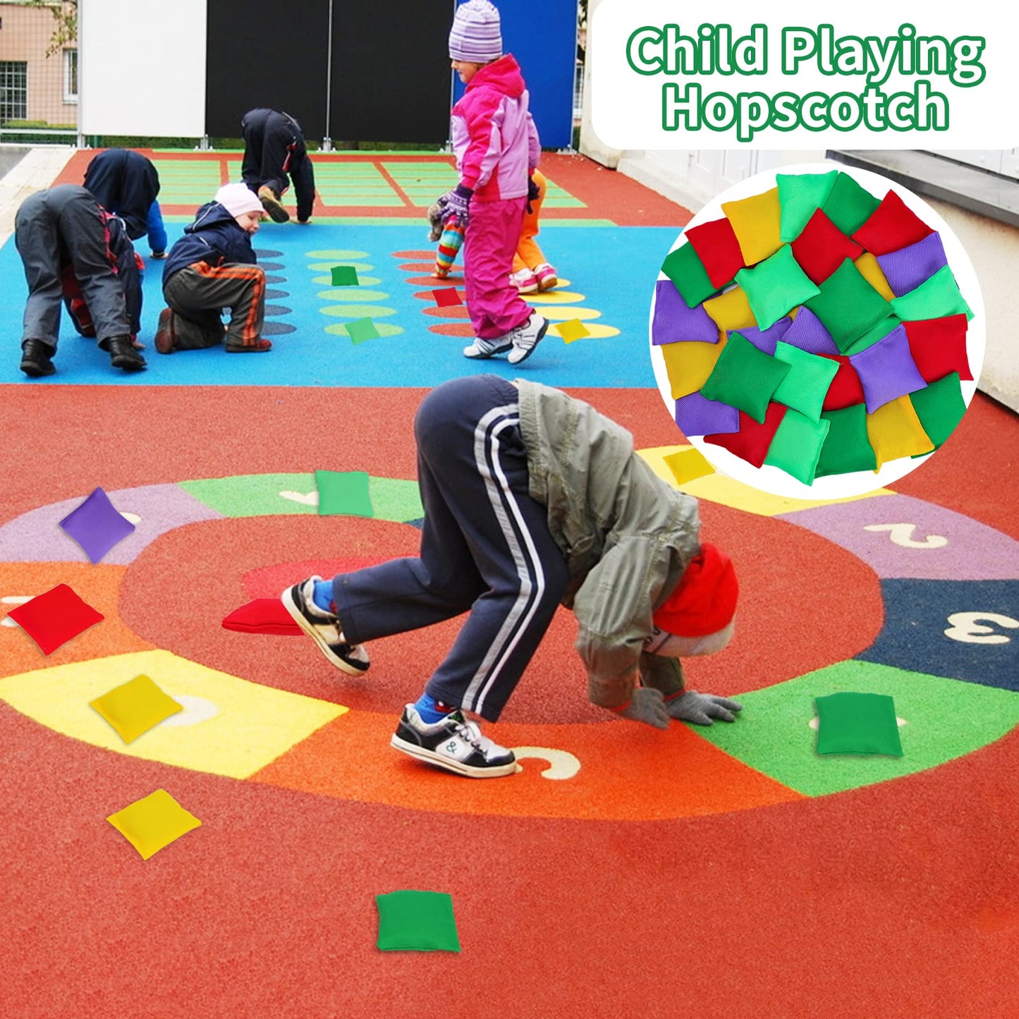 30 Pieces Bean Bags,Nylon Beanbags Hand Toss Games,Mini Colorful Cornhole Bean Bags,Family Games Bean Bags For Kids,Tossing Bean