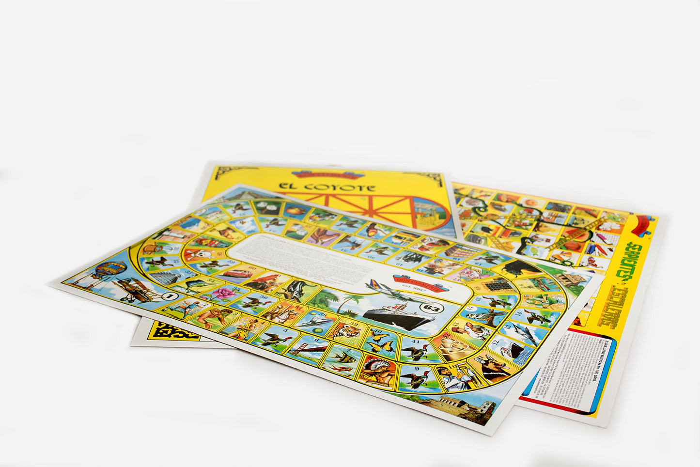 Loteria Serpientes Y Escaleras Game - Authentic Mexican Board Game, Medium Size, Varnished Cardboard, Model 21509
