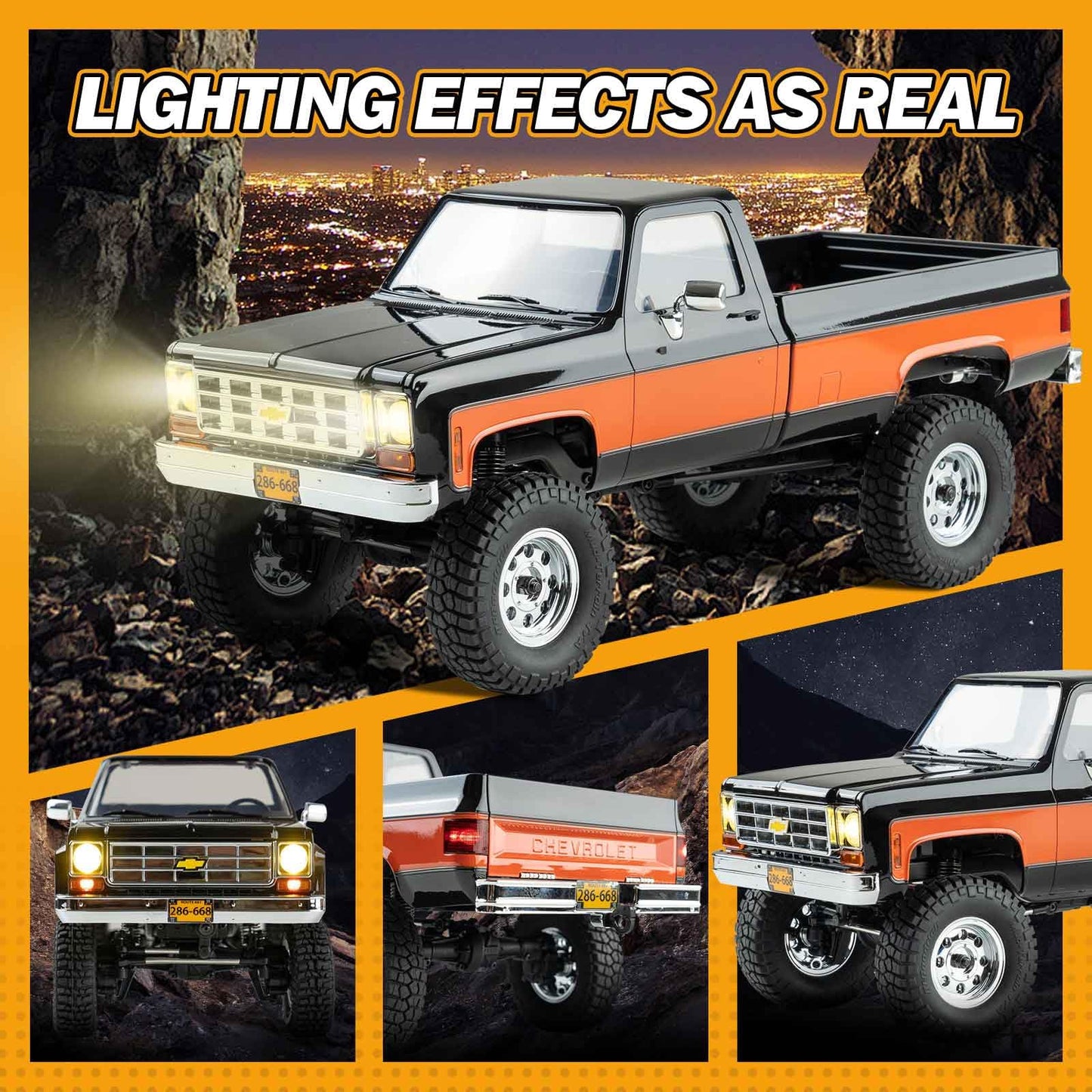 Fms 1/18 Rc Crawler Fcx18 Chevy K10 Rc Truck Rtr Rc Car Official Licensed Model Car 8Km/H 4Wd 900Mah Hobby Rc Cars Remote Contro