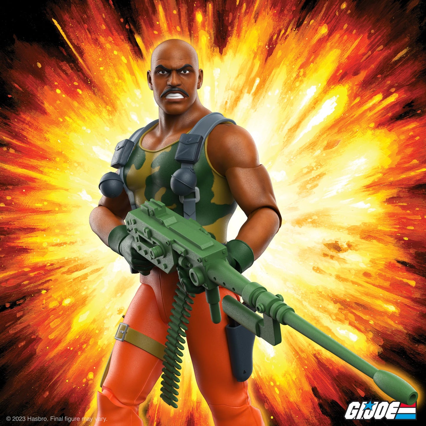 Super7 Ultimates! G.I. Joe Roadblock - 7' G.I. Joe Action Figure With Accessories Classic Cartoon Collectibles And Retro Toys