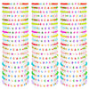 Yesaior 60 Pcs Colorful Friendship Bracelet, Stackable Elastic Cute Beaded Bracelets Preppy Bracelets Bulk Set For Women Gift (C