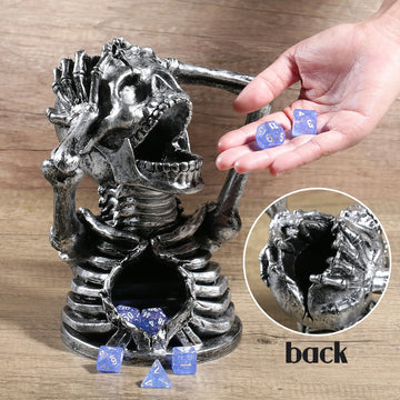 DNDND Dice Tower, Skull DND Dice Rolling Tower for Dungeons and Dragons D&D Tabletop Game and RPG Games (Skull)