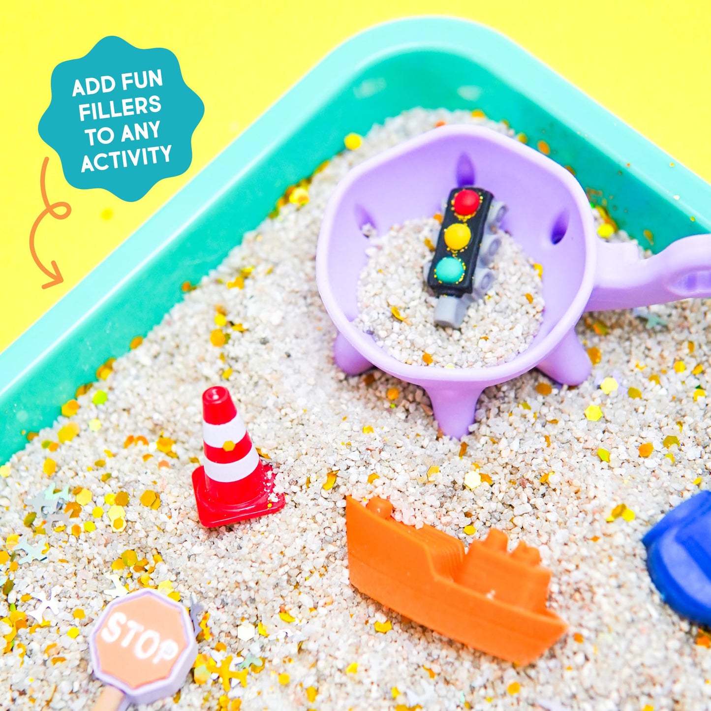Glo Pals Fun Fillers Sensory Play Accessories Pack, Themed Accessories For Sensory Bins (Explore + Learn)