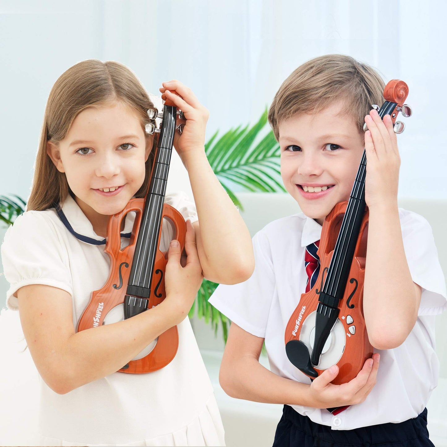 Toy Violin - Premium Kids Violin For Beginners, Electrical Kids Violin With 7 Songs - Adjustable Rhythm - Small Electrical Music