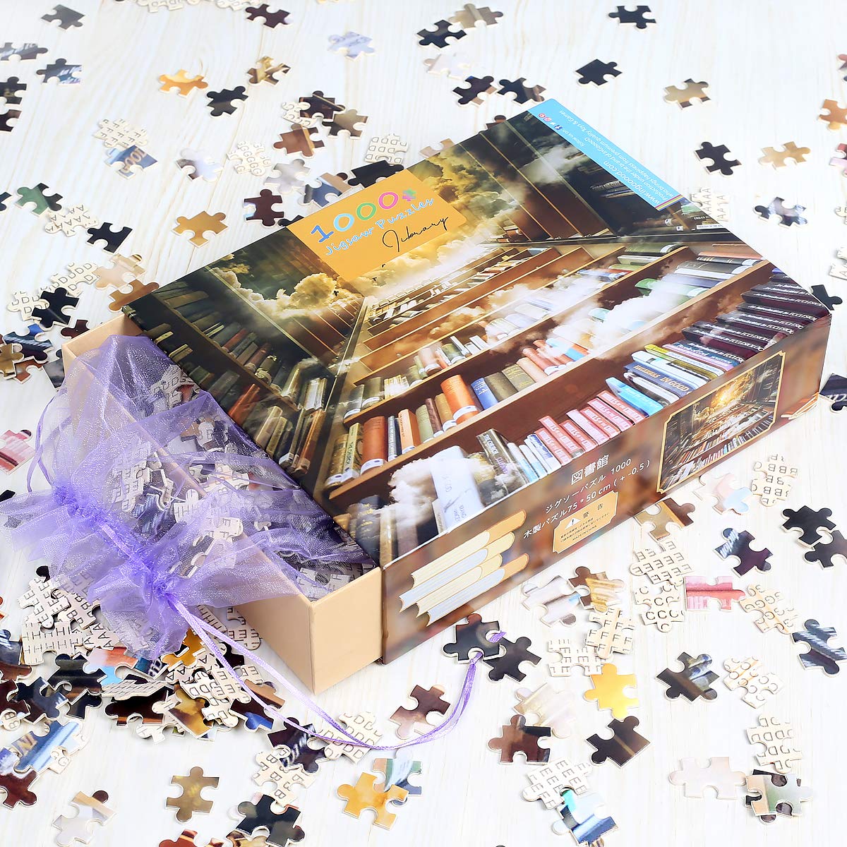 Ingooood- Jigsaw Puzzles 1000 Pieces for mature-themed- Fantasy Series- Library_IG-0457 Entertainment Wooden Puzzles Toys