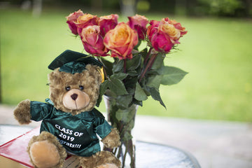 Plushland Plush Stuffed Animal Toys 12 Inches Present Gifts For Graduation Day, Personalized Text, Name Or Your School Logo On G