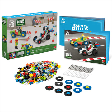 Plus Plus - Learn To Build Vehicles, 360 Pieces - Construction Building Stem / Steam Toy, Interlocking Mini Puzzle Blocks For Ki