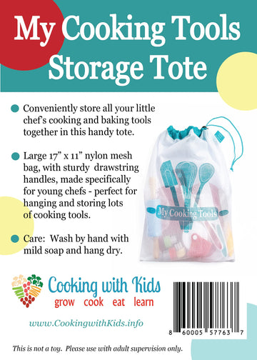 My Cooking Tools Storage Tote - Conveniently Store All Your Little Chefs Cooking & Baking Tools Together In This Handy Tote! Kid