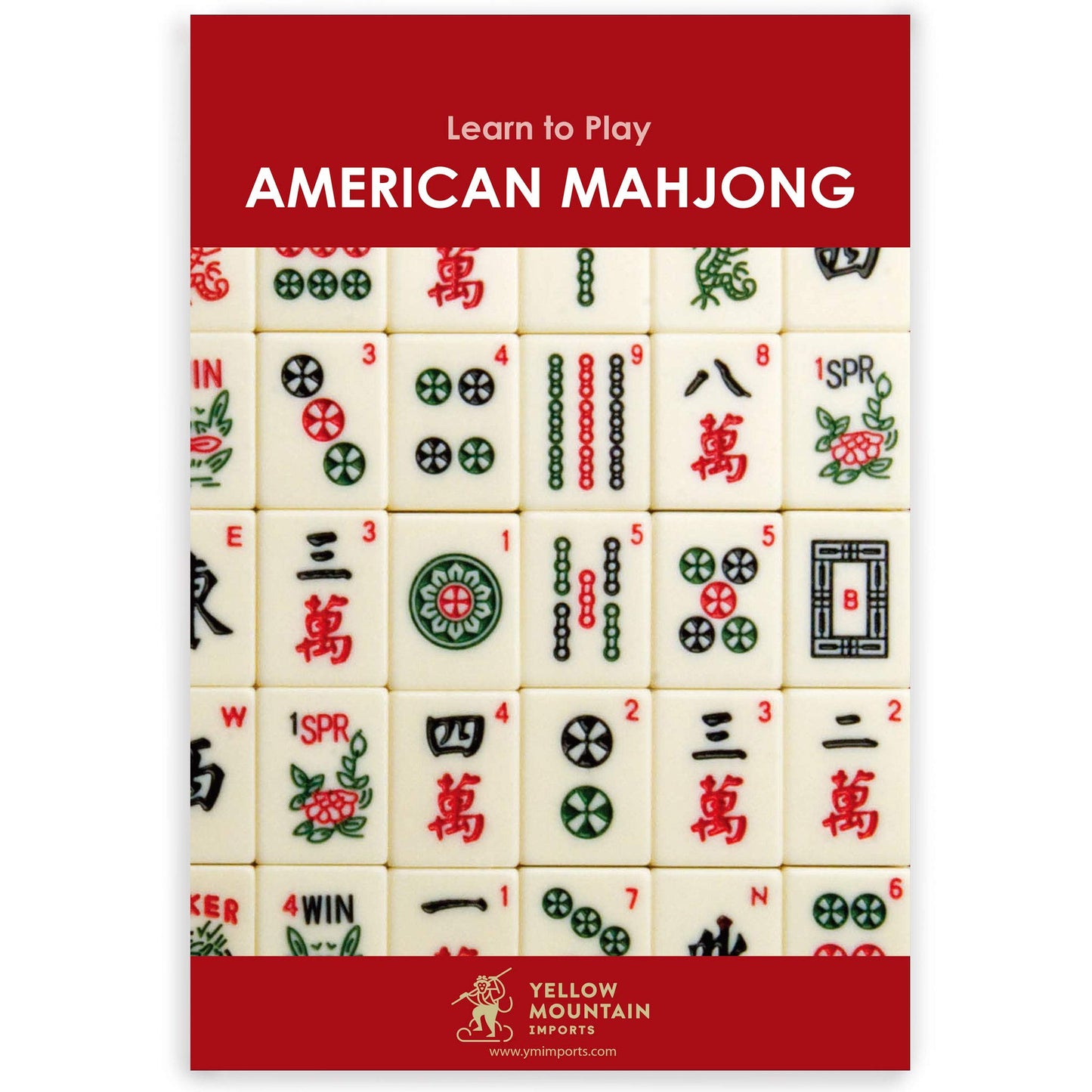 Yellow Mountain Imports American Mahjong Set, Little Birdie with Wooden Case, Wooden Racks with Acrylic Pushers, Wright Patterso