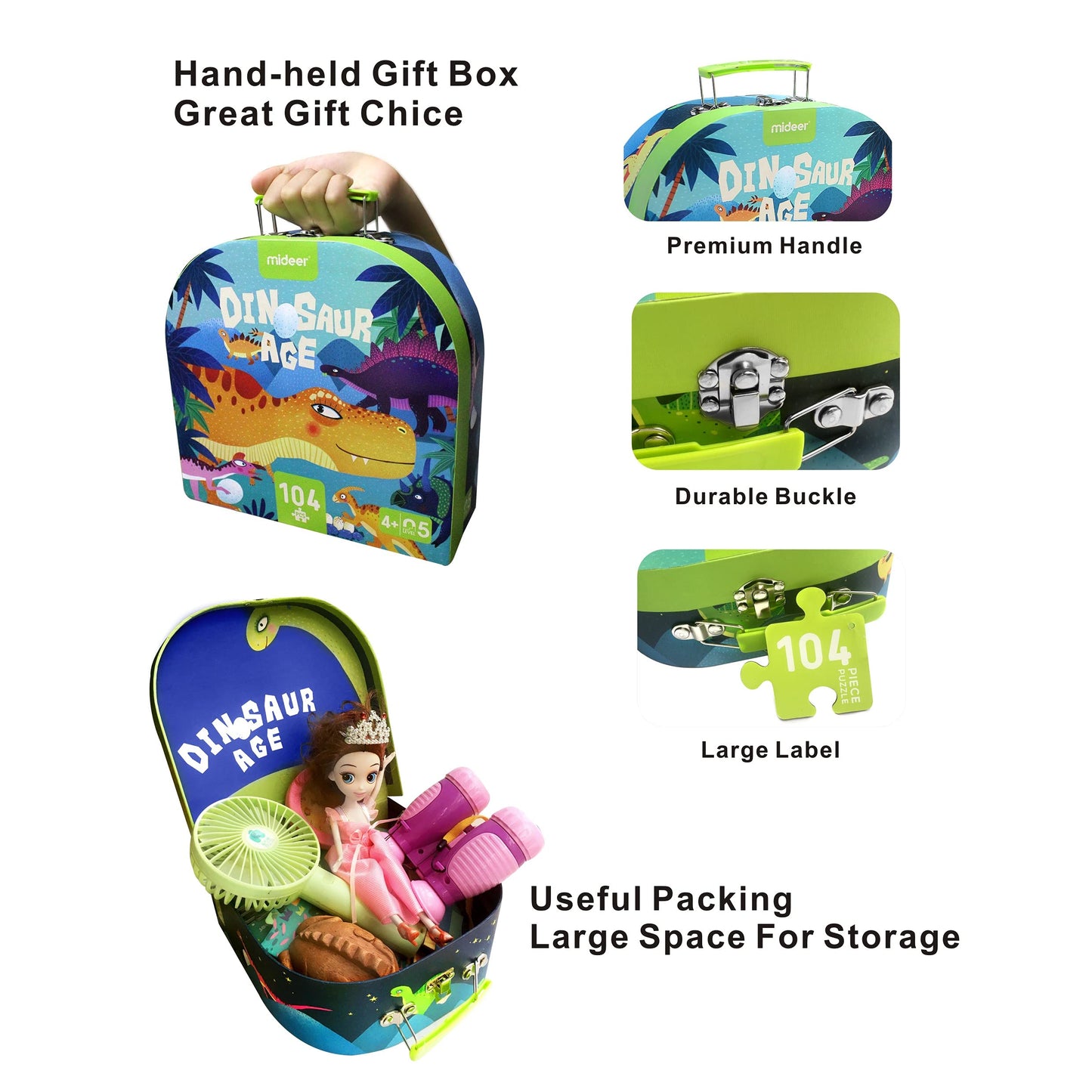 Yogeon Puzzles For Kids Ages 4-6, 6-8,100 Piece Dinosaur Puzzles For Toddler 3-5,Floor Puzzle Age 5-7 Children Learning Preschoo