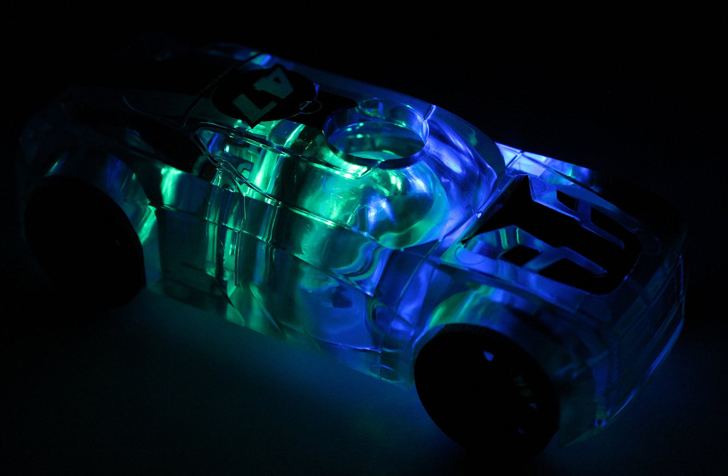 Marble Racers No. 19, LED Light Up Pull Back Race Car, Toy Vehicle for Kids 3 and Up