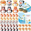 Motionchic 24 Sets Dog Rubber Duckies, Mini Cruise Duck Tag Kit Includes 24 Small Dog Ducks 24 Cruising Tag Cards 24 Rubber Band