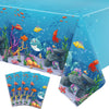 4 Pack Under The Sea Tablecloths Ocean Waves Underwater Table Cover Ocean Animals Table Cloth Ocean Sea Life Tablecloth Ocean An