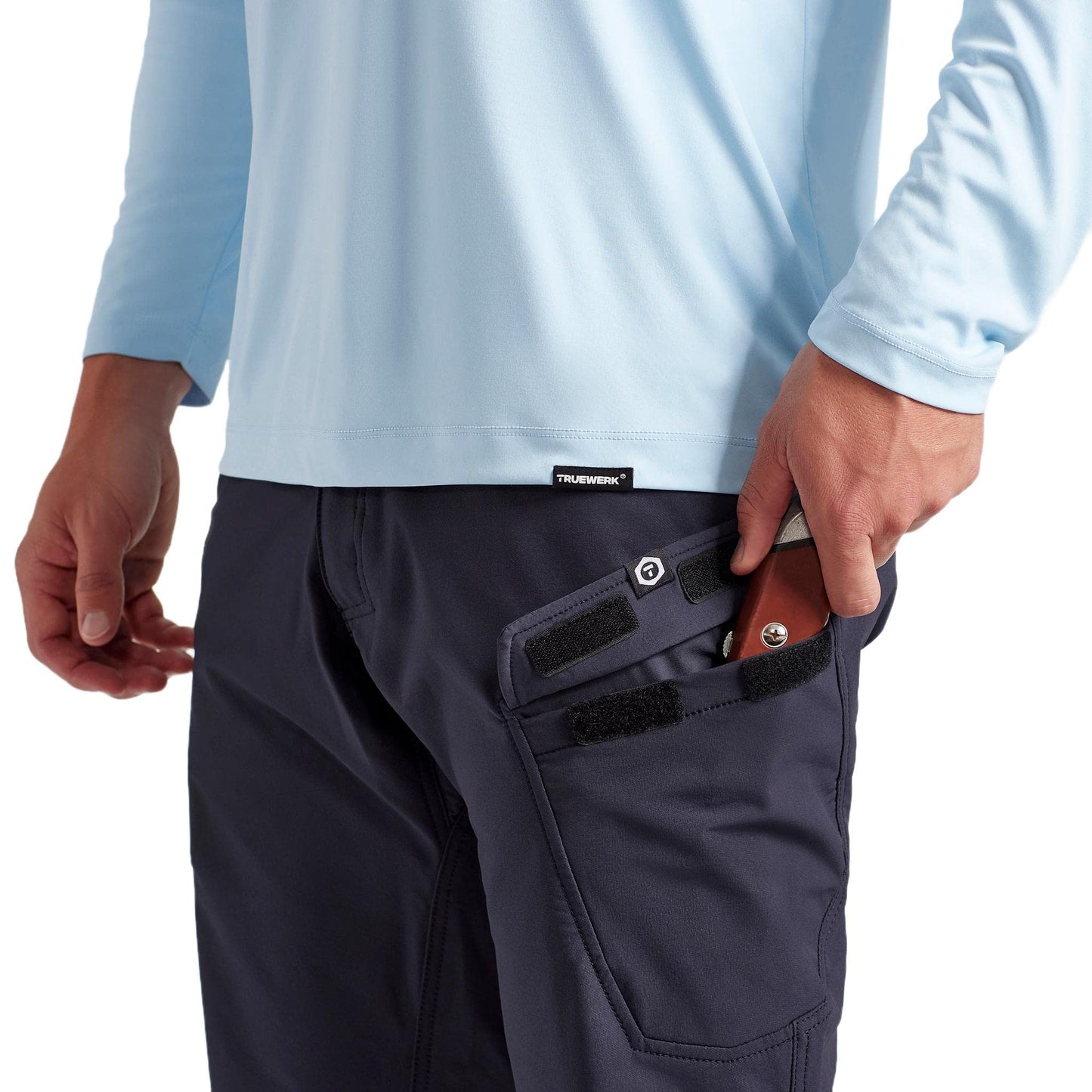TRUEWERK Mens Work Pants - T2 WerkPant Technical Workwear, 30W X 32L Navy