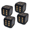 Macro Giant 6 Inch PU Foam Jumbo Big Playing Dice, Set of 4, Black- Gold Color, Math Teaching, Teaching Aids, Board Games, Kid T