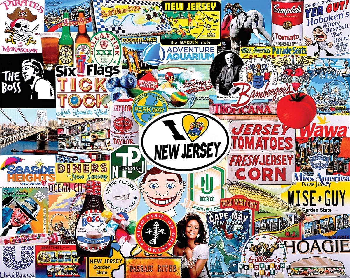 White Mountain Puzzles I Love New Jersey, 1000 Piece Jigsaw Puzzle