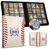 Baseball Card Binder 16 Pocket enhanced 1000+ Cards PU Cover Trading Sports Card Binder Side Loading Card Holder Collection Album Folders