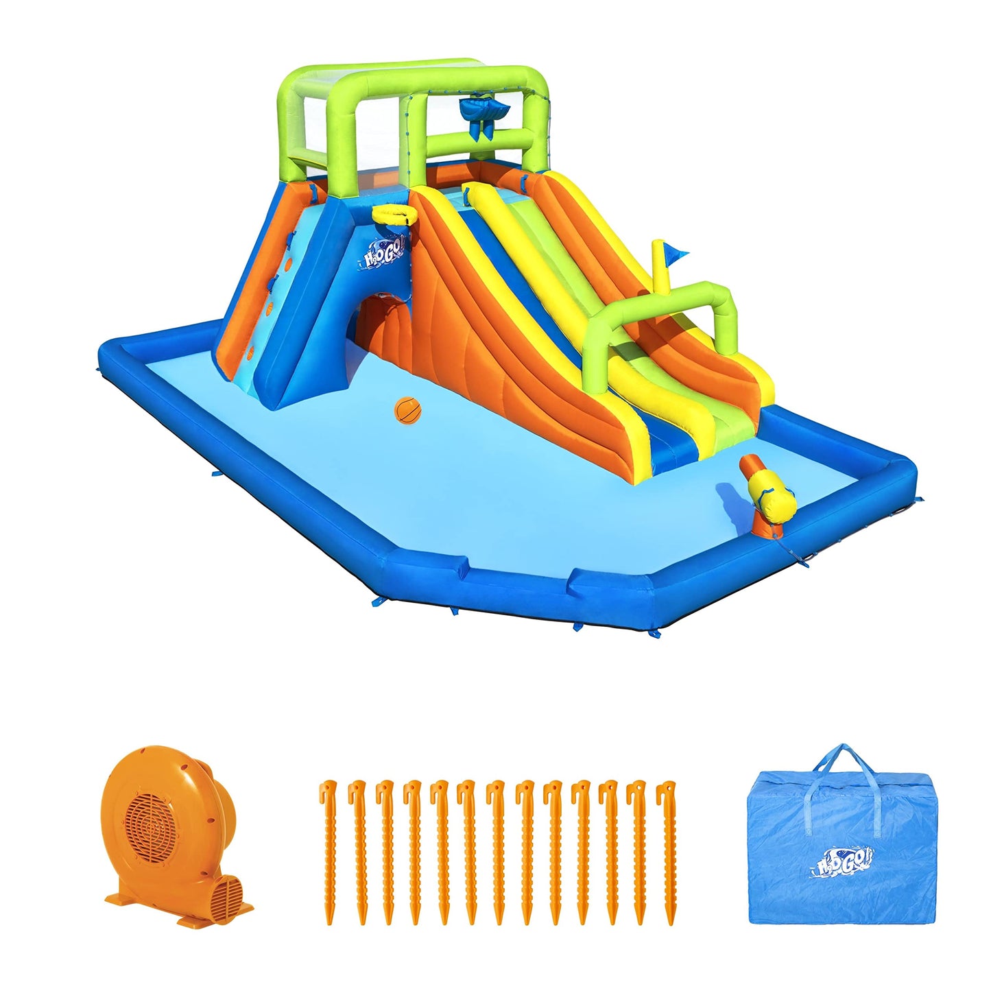 H2OGO! 19'8'' x 12'4'' x 8'8'' Wild Tide Mega Water Park