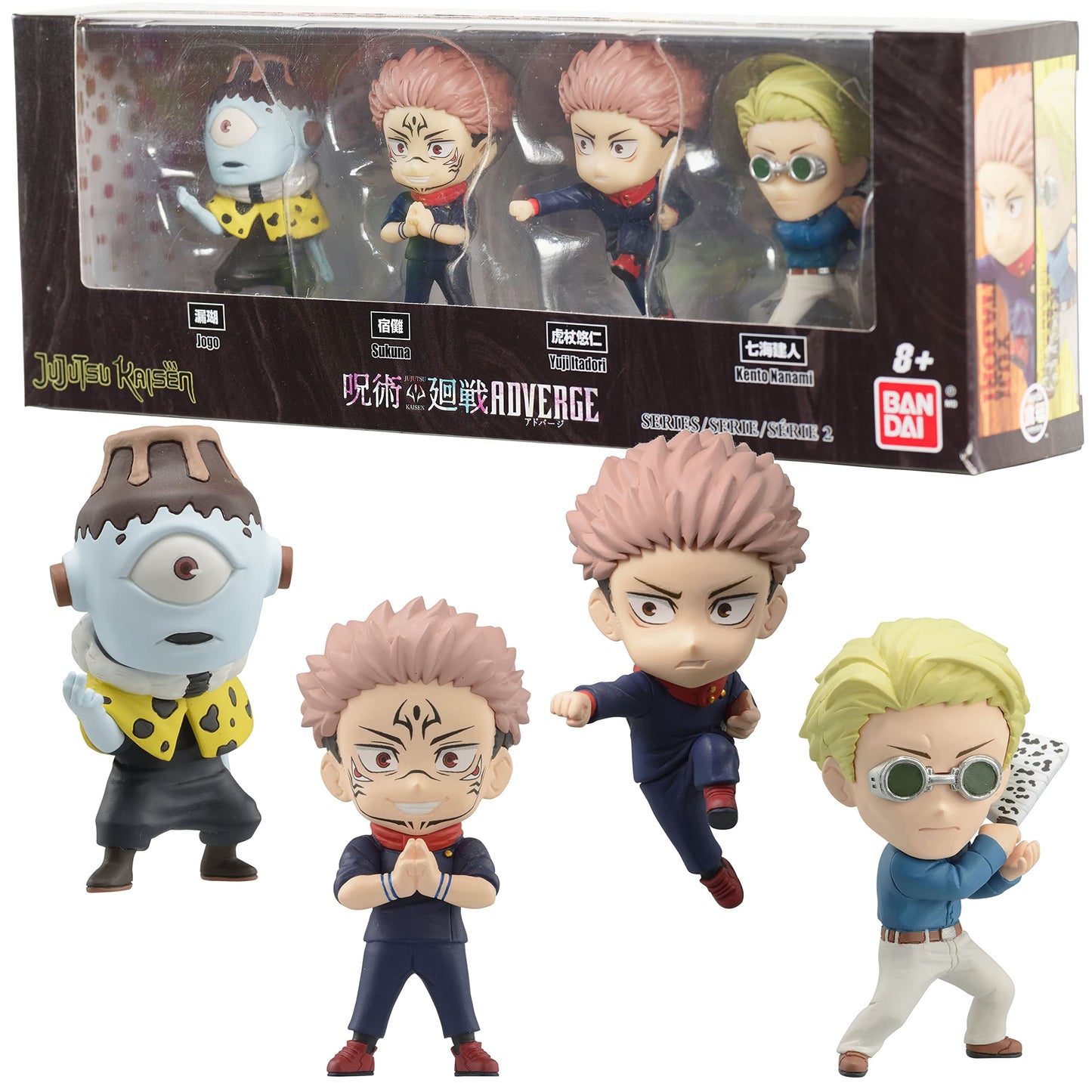 Bandai Namco - Jujutsu Kaisen Adverge Figure Box Set C (Yuji Itadori, Kento Nanami, Ryomen Sukuna, Jogo), Adverge Figure Box Set