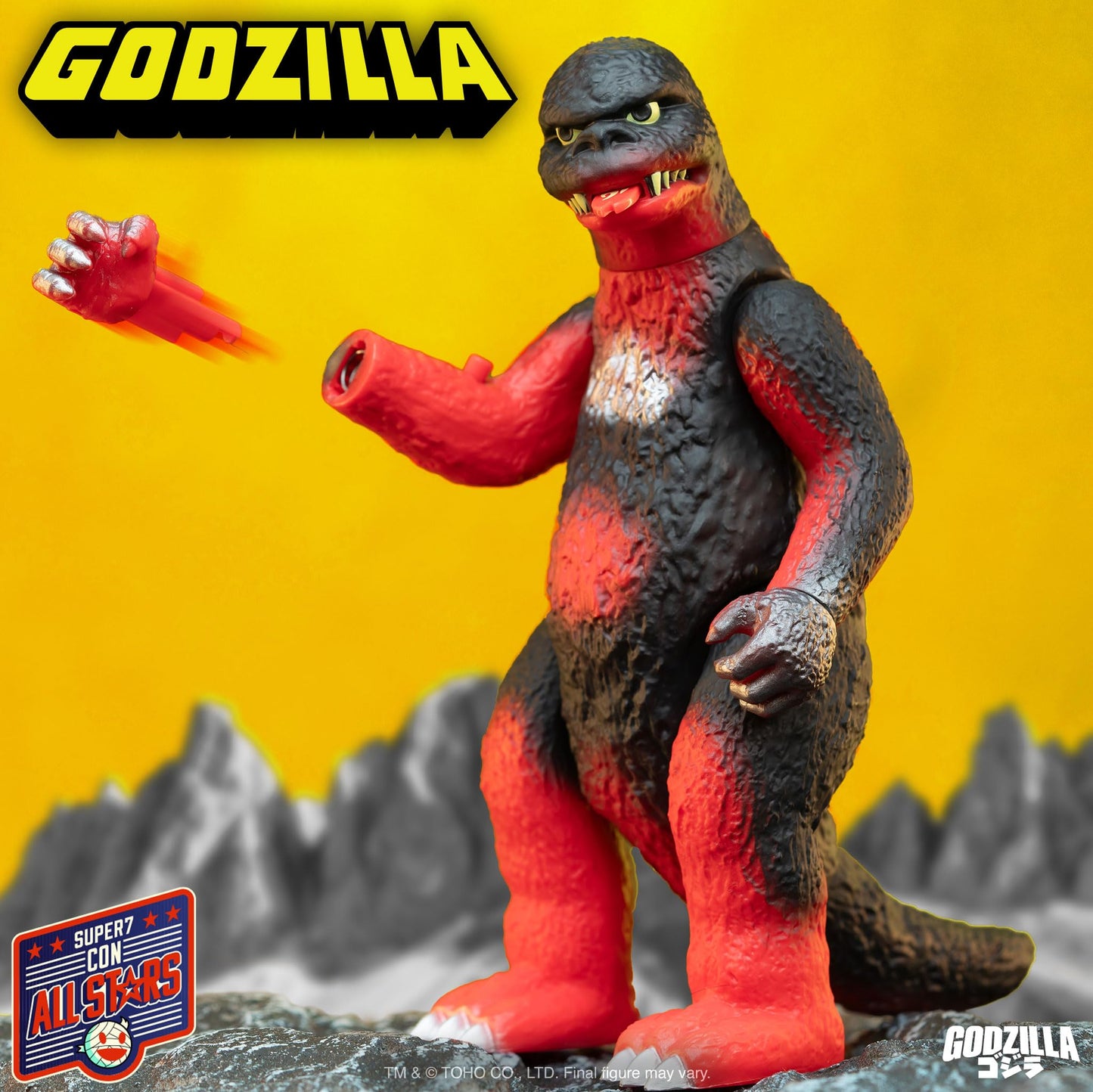 Super7 Ultimates! Toho Shogun Godzilla (Vintage Red) - 7'' Toho Godzilla Action Figure With Accessories Classic Movie Collectibl