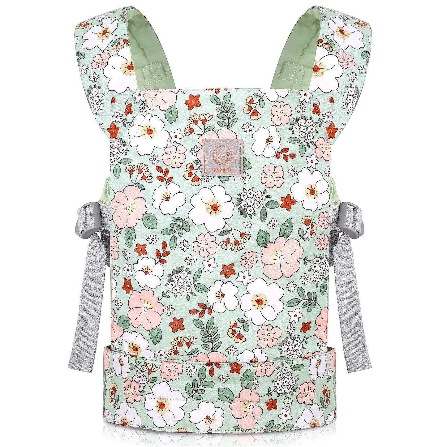 Gagaku Doll Carrier For Kids Toy Baby Doll Carrier Reborn Dolls Carrier Toy Baby Sling With Adjustable Straps For American Girl Doll Bitty Baby Doll Accessories - Green - Camellia