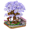 Vziimo Cherry Blossom Bonsai Tree Building Set, 2200Pcs Plastic Micro Bricks Model for Adults, Purple Flower Design