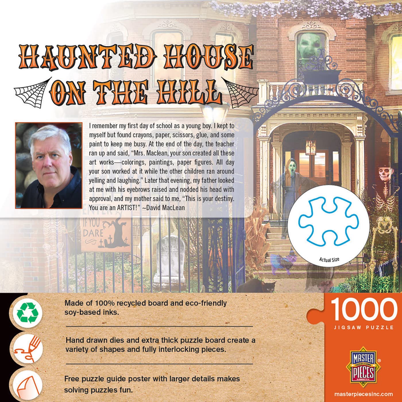 Masterpieces 1000 Piece Halloween Jigsaw Puzzle - Haunted House On The Hill - 19.25''X26.75''