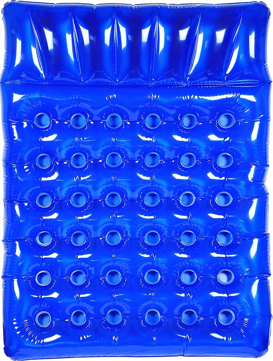 Greenco Giant Inflatable Double Mattress Pool Lounger Float, 78 Inch Blue Swimming Pool Float With Pillow Headrest For Pool Or Lake, Swimming Pool Party Lounge Raft