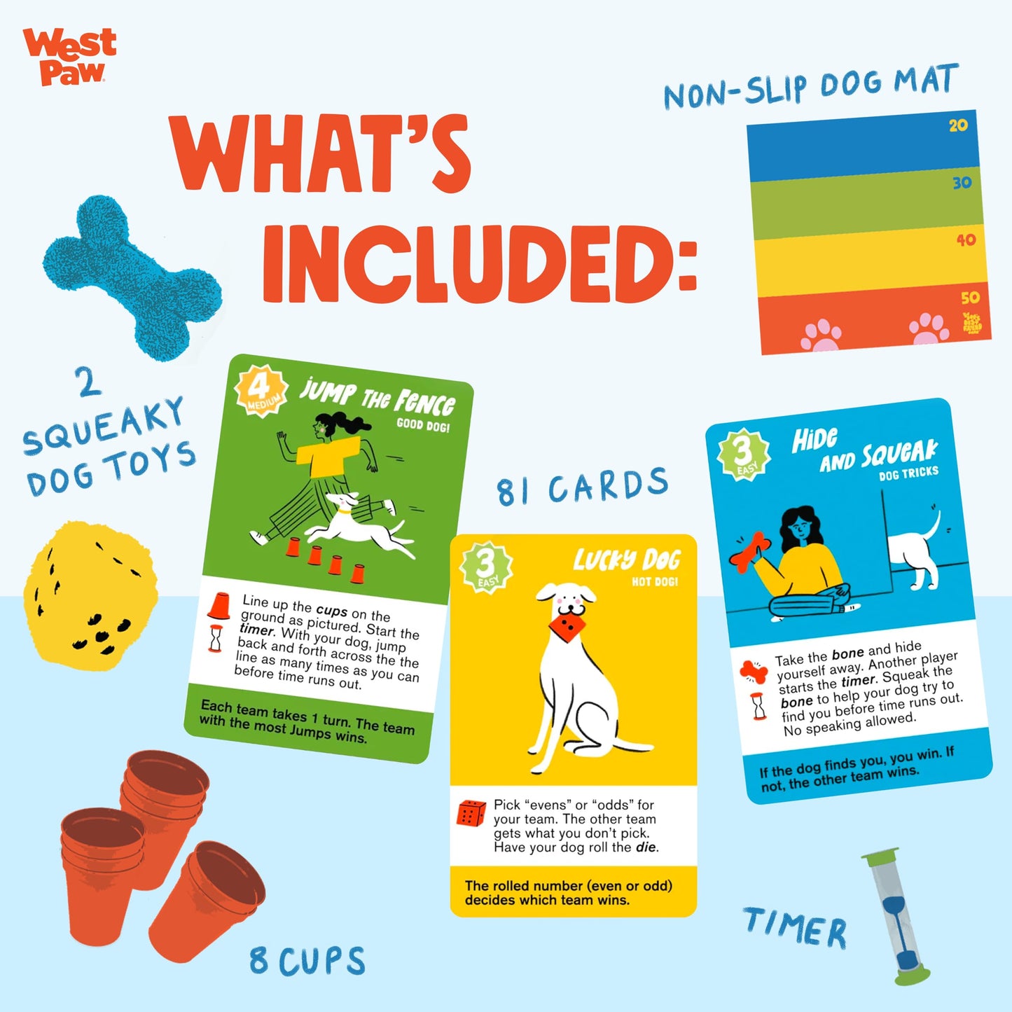 West Paw Dog'S Best Friend Game™ - Fun Family Game For Kids & Adults - Board, Challenge, & Dog Training Tip Cards Encourage Connection & Positive Reinforcement - Fun Games That Include Your Dog