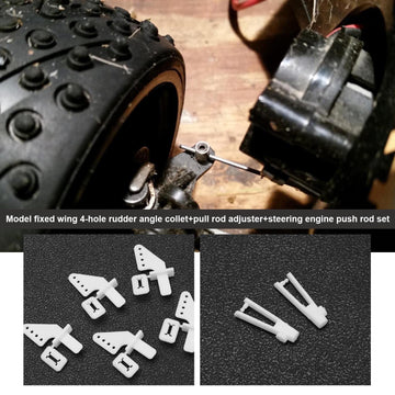 The Lord of the Tools 15Pcs Fixed Wing Airplane Control Horn Kit 1.2 X 200mm Pushrod 1.3mm Pushrods Connector Control Horn Acces
