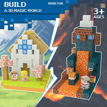 Dcwunk Magnetic Building Blocks - 150PCS Build Magnet World My Magic Portal Set, Toddler Toys STEM Montessori Sensory Toys for 3