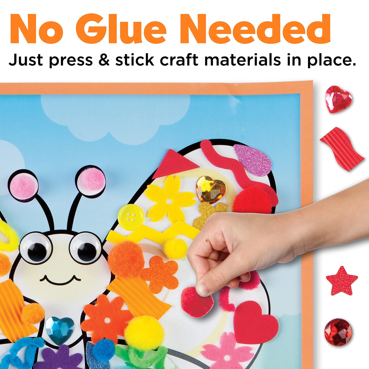 Creativity For Kids Sticky Wall Art: Butterfly - Toddler Sensory Toys, Crafts For Toddlers 3-4+