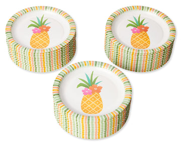 American Greetings Tropical Luau Party Supplies, Dessert Plates (36-Count)