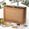 5000 Savings Challenge Box Cash Vault Wooden Coin Bank Money Saving Box With Target And Numbers - Piggy Bank For Kids Adults 5K