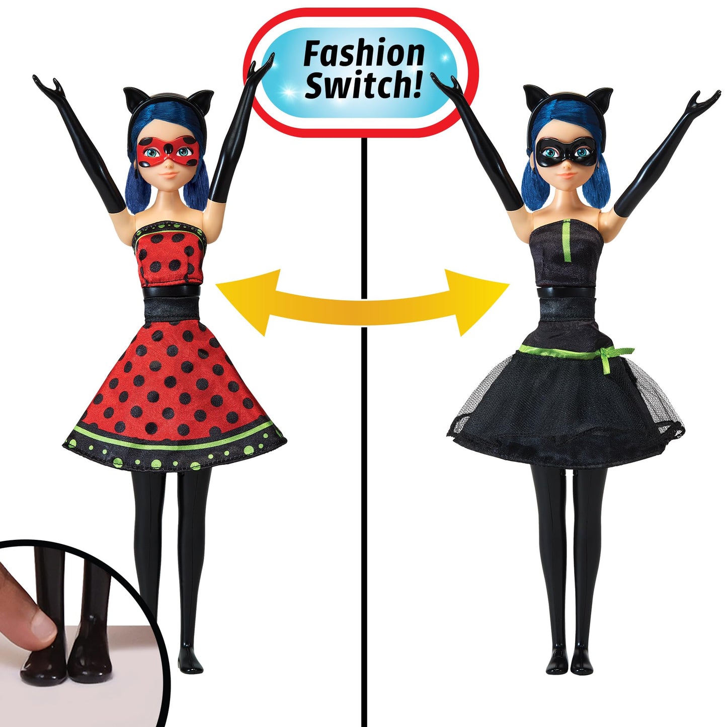 Miraculous Hero Switch Ladybug 10.5' Fashion Doll By Playmates Toys