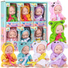 Hanaive 6 Pcs Mini Baby Dolls 4 Inch Christmas Baby Dolls Tiny Reborn Cute Baby Dolls Lifelike Realistic Baby Doll Holiday Birth