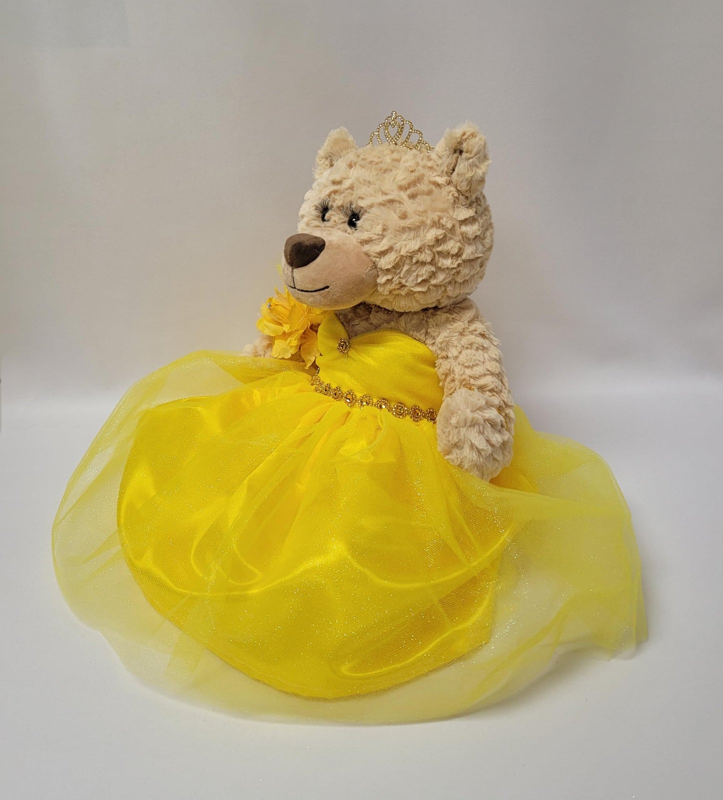 Kinnex Collections Since 1997 20'' Quince Anos Quinceanera Last Doll Teddy Bear With Dress (Centerpiece) ~ Arc16832-11 (Yellow)